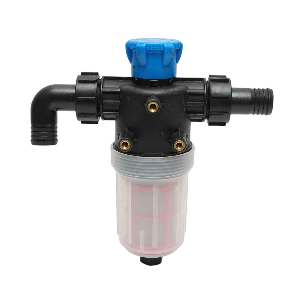Filtru erbicidator transparent cu 2 site si valva autocuratare, racord 32mm